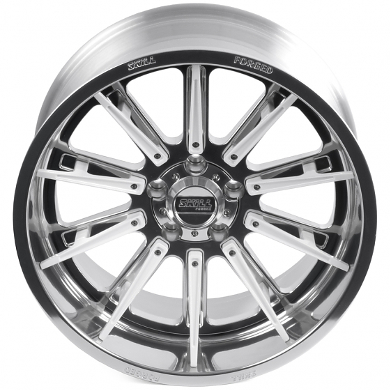 Кованые диски 250613D SKILL SD101-SK335 20 J10 ET-18 5x127 71.6 зеркальная полировка + белые спицы: Фото 2
