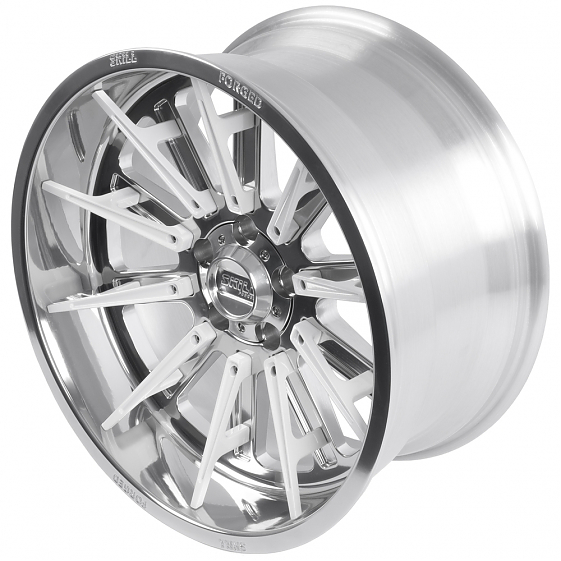 Кованые диски 250613D SKILL SD101-SK335 20 J10 ET-18 5x127 71.6 зеркальная полировка + белые спицы: Фото 5