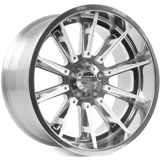 Кованые диски 250613D SKILL SD101-SK335 20 J10 ET-18 5x127 71.6 зеркальная полировка + белые спицы: Фото 6