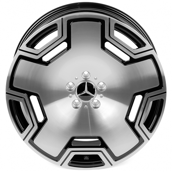Кованые диски H260609A SKILL SL722-SK316 19 J8 ET52 5x112 66.6 чёрный глянцевый + полированные спицы: Фото 3
