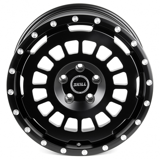 Кованые диски H250925W SKILL SV606-SB532 18 J8.5 ET45 5x120 65.1 чёрный матовый + полированные спицы: Фото 3
