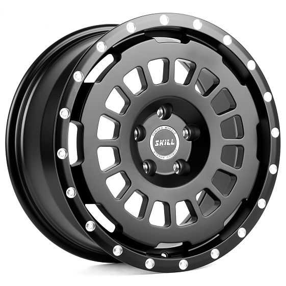 Кованые диски H250925W SKILL SV606-SB532 18 J8.5 ET45 5x120 65.1 чёрный матовый + полированные спицы: Фото 4