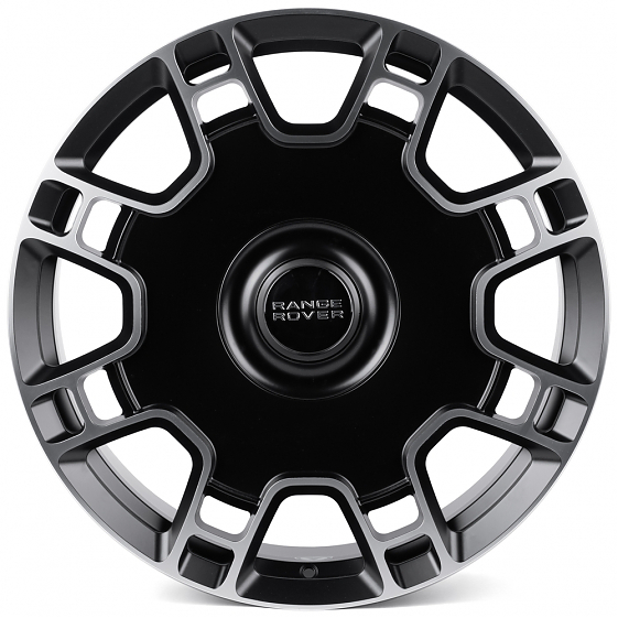 Кованые диски H260130N SKILL SL013-CS443 22 J9.5 ET40 5x120 72.6 чёрный матовый + полированные спицы: Фото 1