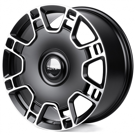 Кованые диски H260130N SKILL SL013-CS443 22 J9.5 ET40 5x120 72.6 чёрный матовый + полированные спицы: Фото 5