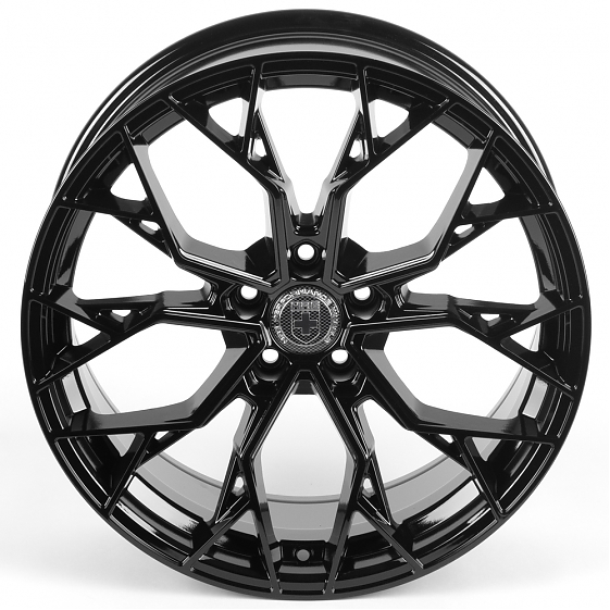 Литые диски 81601 HRE 2754-SF085 19 J8.5 ET28 5x120 72.6 чёрный глянцевый: Фото 3