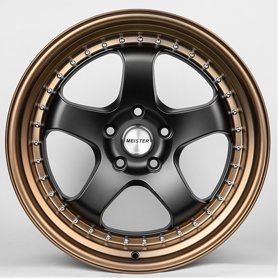Литые диски 80281 Work JS1091-DS196 18 J10.5 ET22 5x114.3 73.1 чёрный + бронзовый обод: Фото 1