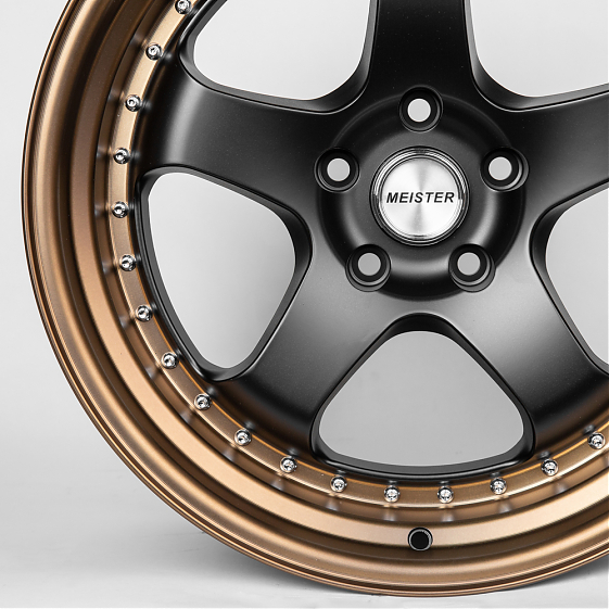 Литые диски 80281 Work JS1091-DS196 18 J10.5 ET22 5x114.3 73.1 чёрный + бронзовый обод: Фото 2