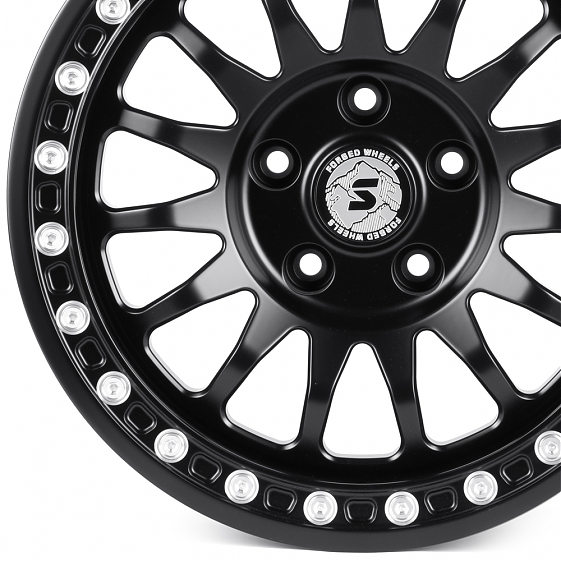 Кованые диски H260327A SKILL SV980-SK290 17 J9 ET12 5x127 71.5 чёрный матовый + полированные декорат: Фото 2