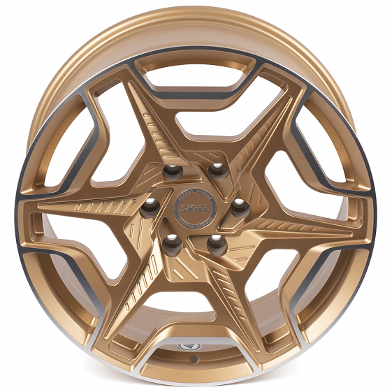 Кованые диски H250731B SKILL SV151-SB563 20 J9 ET19 6x139.7 бронза + полированные спицы: Фото 3