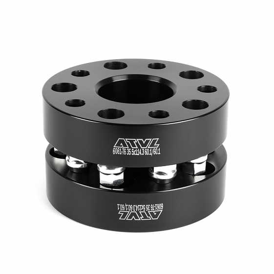 Проставка 41096 ATVL 5x114.3 60,1/60,1 12x1,5 35mm чёрный: Фото 2