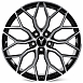 Кованые диски H260202H SKILL SL100-SK332 20 J8.5 ET30 5x120 66.1 чёрный глянцевый + полированные спи