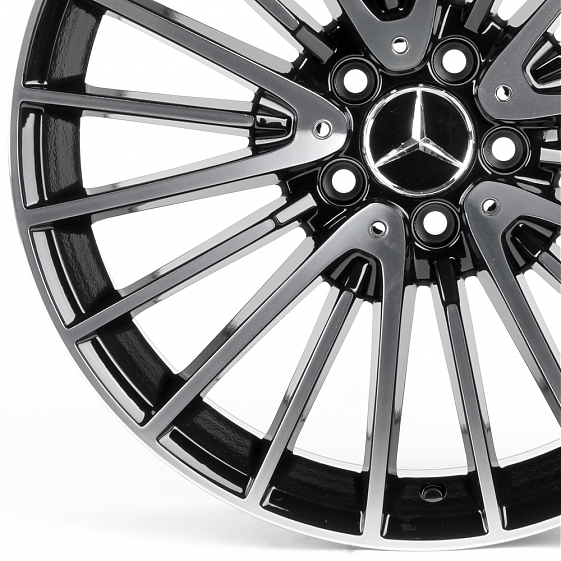 Литые диски 80972 Mercedes-Benz H3064F-SL064 19 J8.5 ET36 5x112 66.5 чёрный глянцевый + полированные: Фото 2
