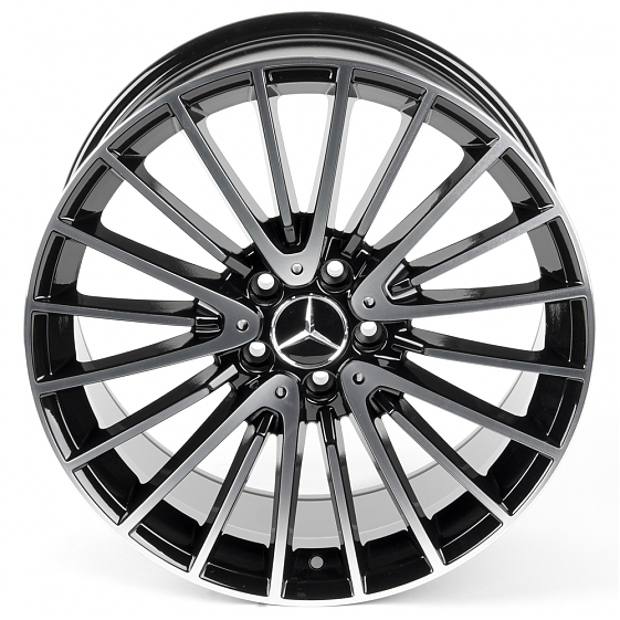 Литые диски 80972 Mercedes-Benz H3064F-SL064 19 J8.5 ET36 5x112 66.5 чёрный глянцевый + полированные: Фото 3