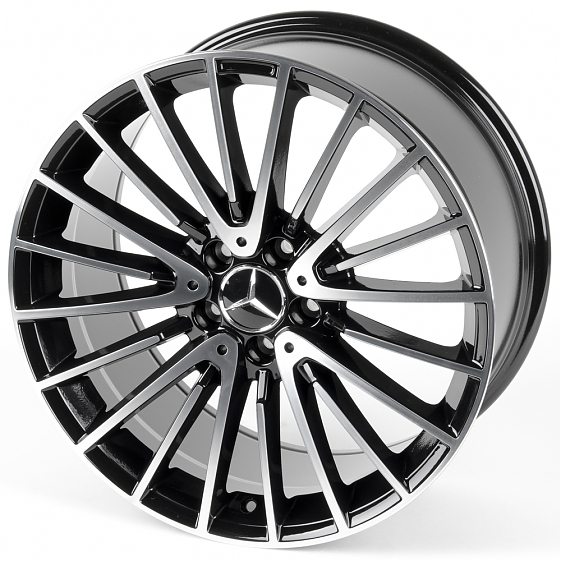 Литые диски 80972 Mercedes-Benz H3064F-SL064 19 J8.5 ET36 5x112 66.5 чёрный глянцевый + полированные: Фото 5