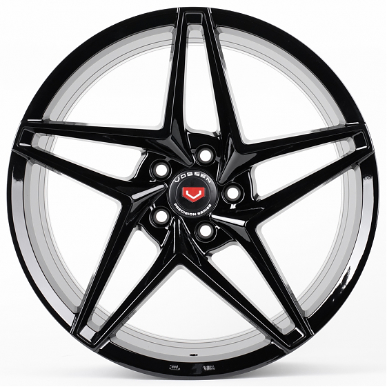Литые диски 80814 Vossen BX01-DS191 18 J8 ET35 5x108 73.1 чёрный глянцевый: Фото 1