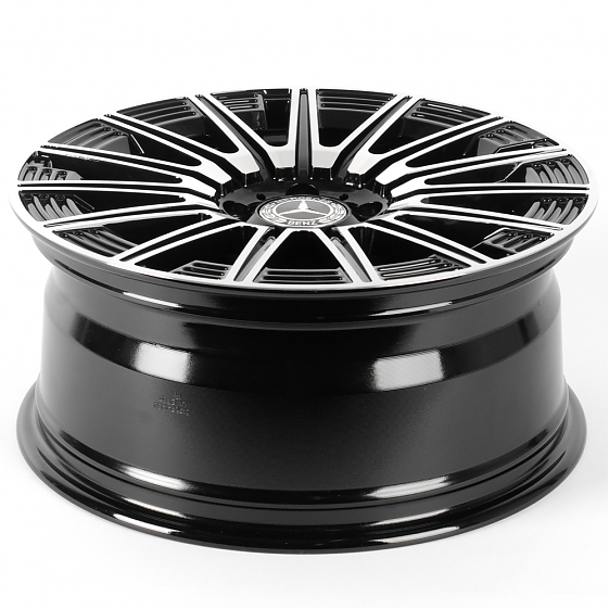 Литые диски 81752 Mercedes-Benz FC3176-DS329 18 J8 ET36 5x112 66.56 чёрный + полированные спицы: Фото 7