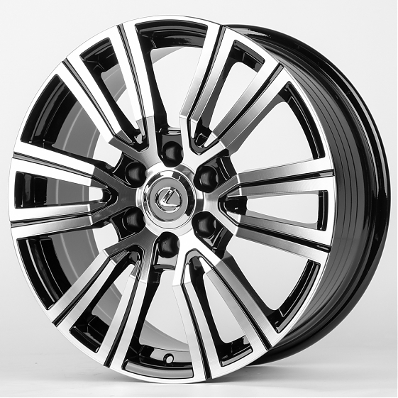 Литые диски 80172 Toyota/Lexus 1202X-FG464 20 J8 ET55 6x139.7 95.1 чёрный + полированные спицы: Фото 7
