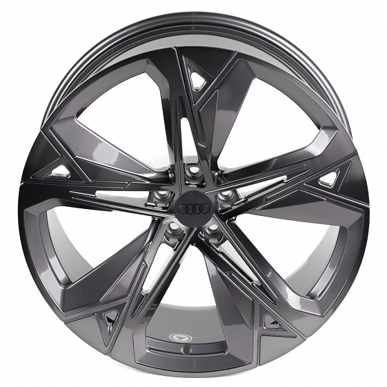 Кованые диски H231030Q SKILL SL516-SK199 21 J9.5 ET31 5x112 66.5 графит глянцевый + полированные спи: Фото 3