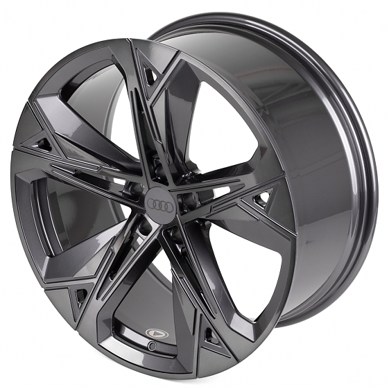 Кованые диски H231030Q SKILL SL516-SK199 21 J9.5 ET31 5x112 66.5 графит глянцевый + полированные спи: Фото 6