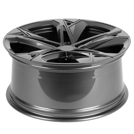 Кованые диски H231030Q SKILL SL516-SK199 21 J9.5 ET31 5x112 66.5 графит глянцевый + полированные спи: Фото 7