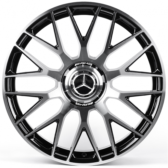 Литые диски 82327 Mercedes-Benz XF013-DS362 20 J9.5 ET43 5x112 66.45 чёрный глянцевый + полированные: Фото 1