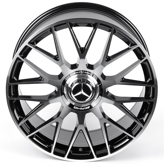 Литые диски 82327 Mercedes-Benz XF013-DS362 20 J9.5 ET43 5x112 66.45 чёрный глянцевый + полированные: Фото 3