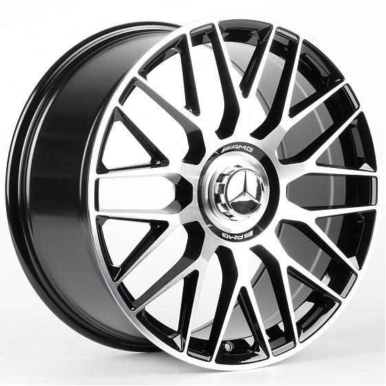 Литые диски 82327 Mercedes-Benz XF013-DS362 20 J9.5 ET43 5x112 66.45 чёрный глянцевый + полированные: Фото 4