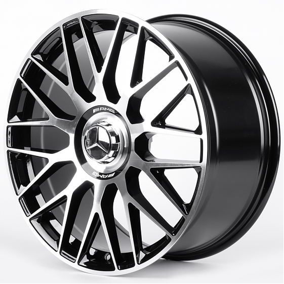 Литые диски 82327 Mercedes-Benz XF013-DS362 20 J9.5 ET43 5x112 66.45 чёрный глянцевый + полированные: Фото 5