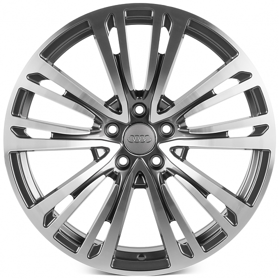 Кованые диски 0923-36 PTRACING FG463X-SK317 19 J8.5 ET28 5x112 66.45 графит + полированные спицы: Фото 1