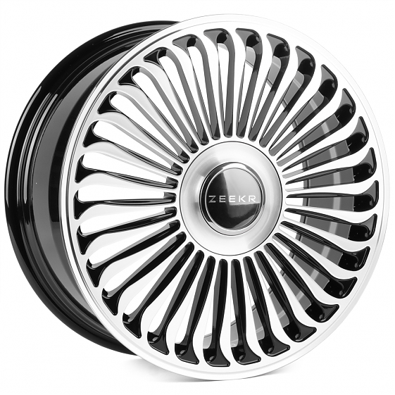 Кованые диски H260126Q SKILL SL786-SV435 19 J8.5 ET40 5x108 63.4 чёрный глянцевый + полированные спи: Фото 4