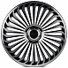 Кованые диски H241211Z SKILL SL786-SB625 24 J10 ET40 5x120 72.6 чёрный глянцевый + полированные спиц