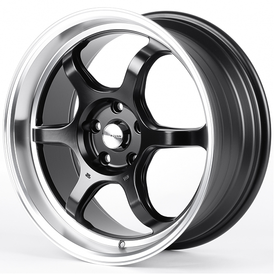 Литые диски 82249 Advan FC006-SF069 18 J8 ET38 5x114.3 73.1 чёрный матовый + полированный обод: Фото 5
