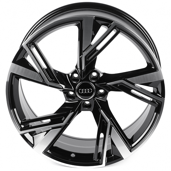 Кованые диски 0923-51 PTRACING FG652X-SL221 20 J9 ET28 5x112 66.45 чёрный + полированные спицы: Фото 3