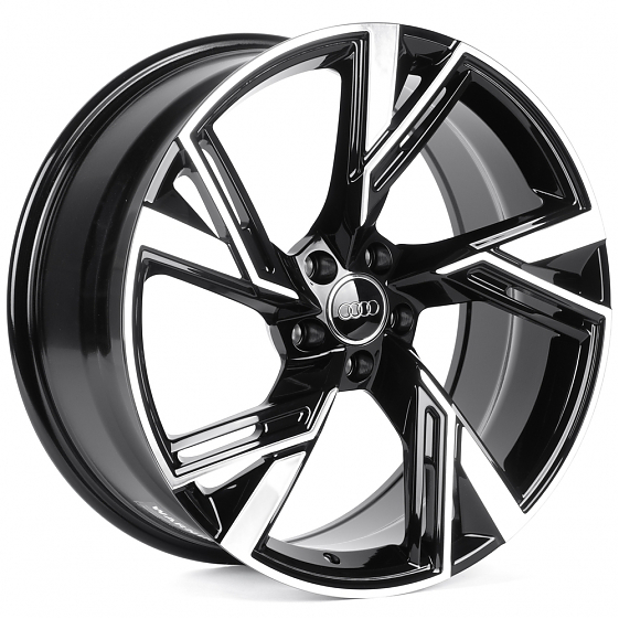 Кованые диски 0923-51 PTRACING FG652X-SL221 20 J9 ET28 5x112 66.45 чёрный + полированные спицы: Фото 4