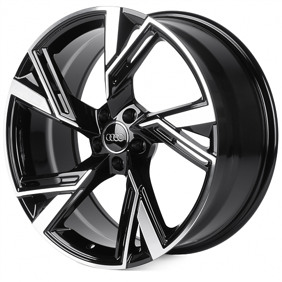 Кованые диски 0923-51 PTRACING FG652X-SL221 20 J9 ET28 5x112 66.45 чёрный + полированные спицы: Фото 5