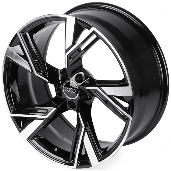 Кованые диски 0923-51 PTRACING FG652X-SL221 20 J9 ET28 5x112 66.45 чёрный + полированные спицы: Фото 6