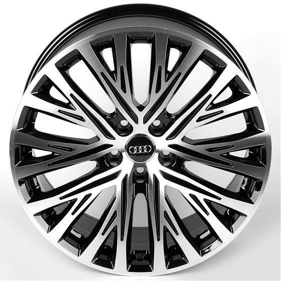 Литые диски 81843 Audi IVF-3051-CT508 19 J8.5 ET30 5x112 66.45 чёрный глянцевый + полированные спицы: Фото 3