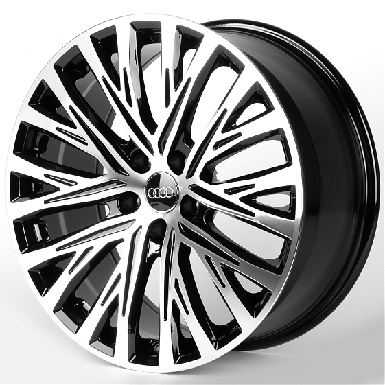 Литые диски 81843 Audi IVF-3051-CT508 19 J8.5 ET30 5x112 66.45 чёрный глянцевый + полированные спицы: Фото 5