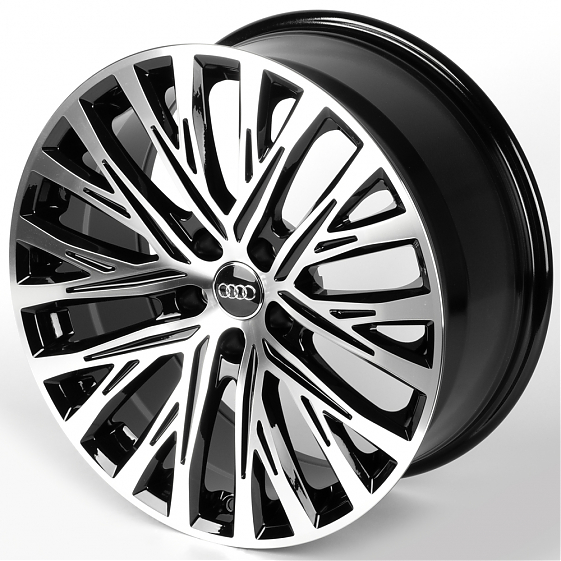 Литые диски 81843 Audi IVF-3051-CT508 19 J8.5 ET30 5x112 66.45 чёрный глянцевый + полированные спицы: Фото 6