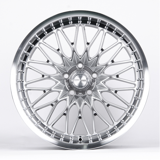 Литые диски 80700 Work F051-FG454 19 J8.5 ET35 5x114.3 73.1 серебро тёмное + полированный обод: Фото 1