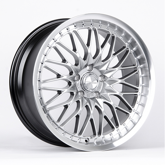 Литые диски 80700 Work F051-FG454 19 J8.5 ET35 5x114.3 73.1 серебро тёмное + полированный обод: Фото 4