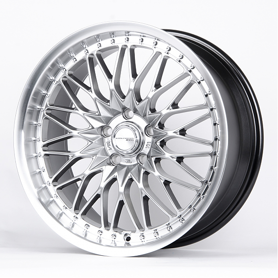 Литые диски 80700 Work F051-FG454 19 J8.5 ET35 5x114.3 73.1 серебро тёмное + полированный обод: Фото 5