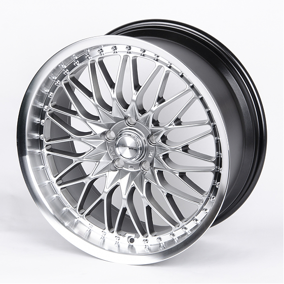 Литые диски 80700 Work F051-FG454 19 J8.5 ET35 5x114.3 73.1 серебро тёмное + полированный обод: Фото 6