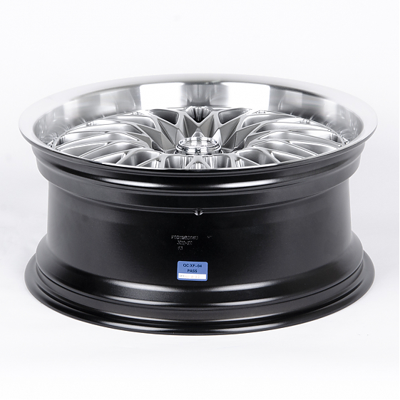 Литые диски 80700 Work F051-FG454 19 J8.5 ET35 5x114.3 73.1 серебро тёмное + полированный обод: Фото 7
