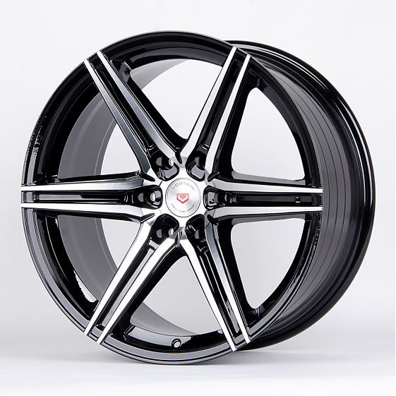 Литые диски 80874 Vossen 6985X-CS267 20 J9 ET18 6x139.7 106.1 чёрный + полированные спицы: Фото 4