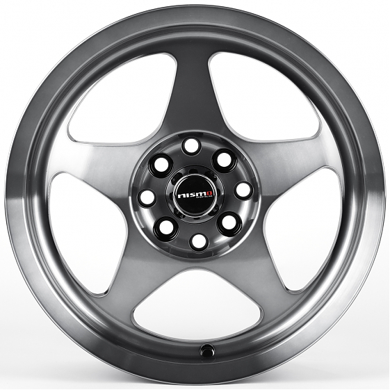 Литые диски 82176 Nismo 5868F-CT456 15 J6.5 ET30 4x100/4x114.3 73.1 чёрный + полированные спицы под : Фото 1