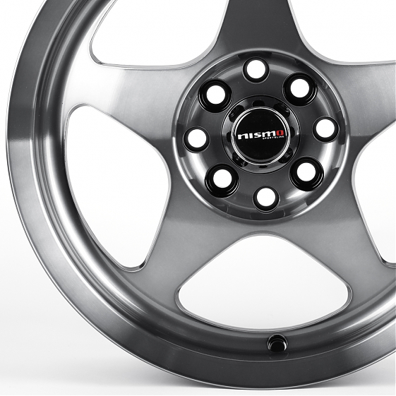 Литые диски 82176 Nismo 5868F-CT456 15 J6.5 ET30 4x100/4x114.3 73.1 чёрный + полированные спицы под : Фото 2