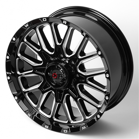 Литые диски 80332 WORX 818 20 J9 ET0 5x127/5x139.7 78.1 чёрный + полированные спицы: Фото 4