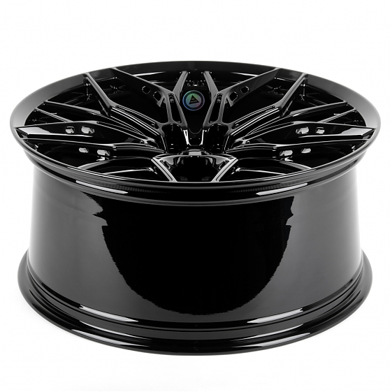 Кованые диски H240601W SKILL SL719-SV483 22 J10 ET21 5x112 66.5 чёрный глянцевый: Фото 7