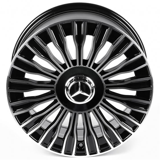 Литые диски 82590 Mercedes-Benz IVF-3152-H3152F 17 J7.5 ET36 5x112 66.5 чёрный глянцевый + полировка: Фото 3